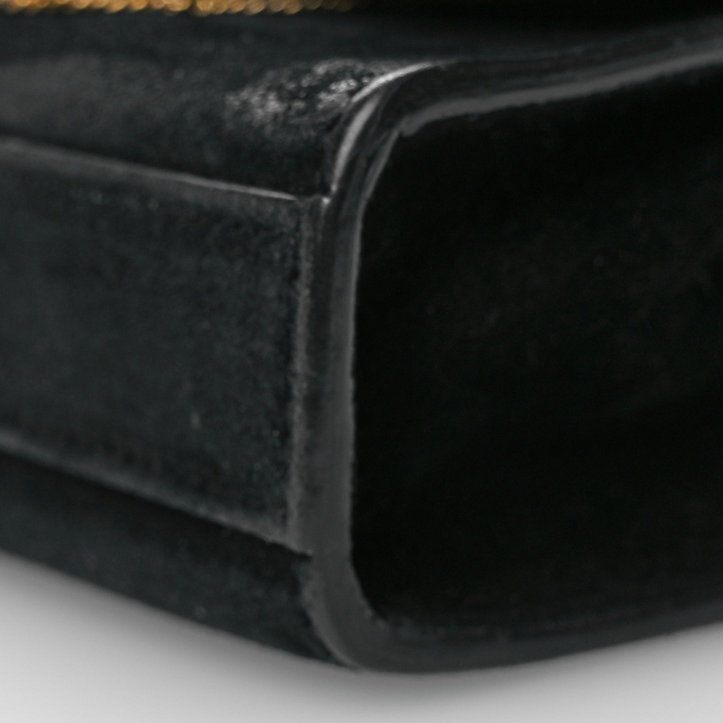 Suede Small Classic Monogram Kate Tassel Satchel Black