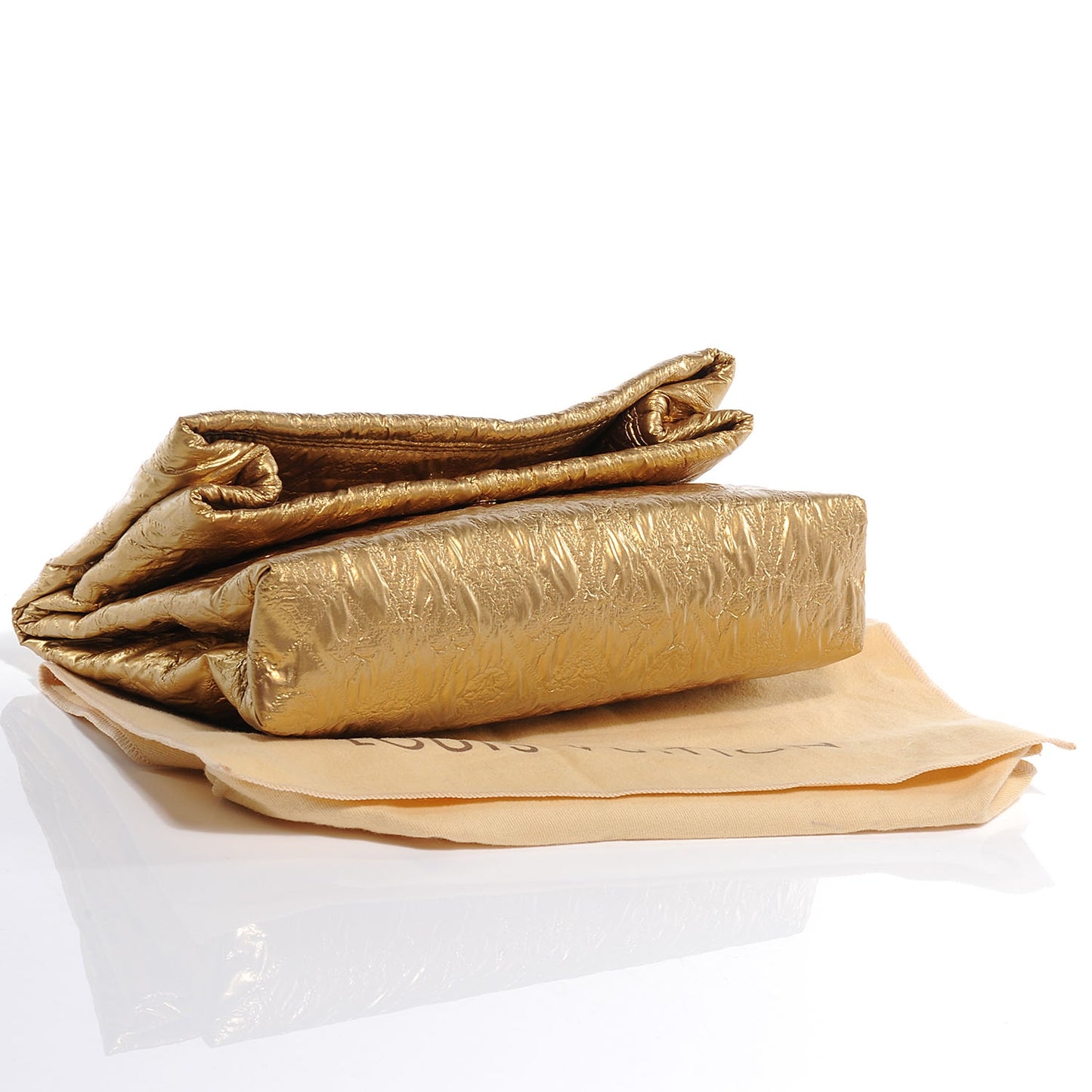 Jacquard Quilted Monogram Limelight Clutch PM Gold