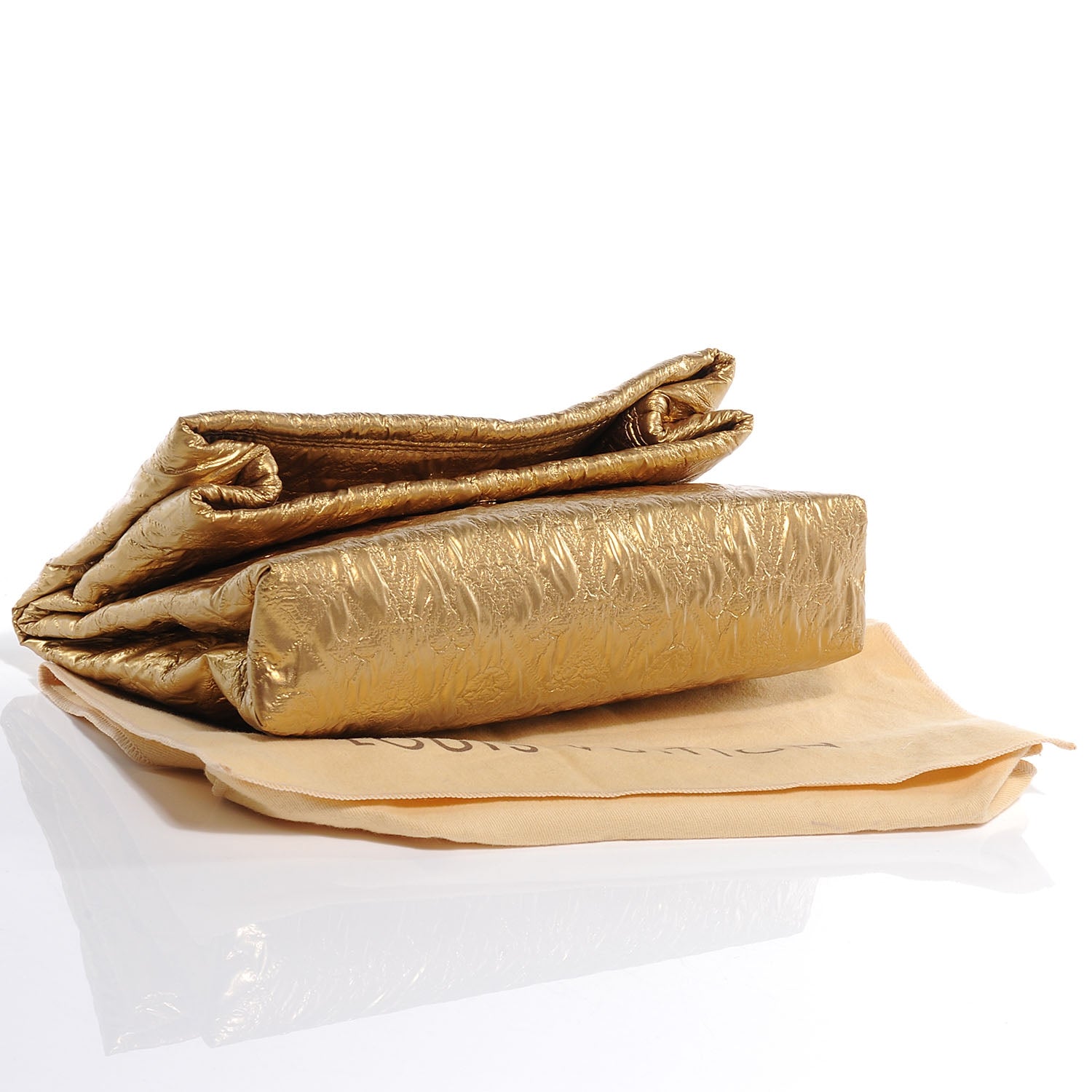 Louis Vuitton Jacquard Quilted Monogram Limelight Clutch PM Gold 4 of 7