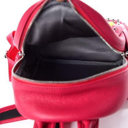 MCM Calfskin Neon Studded Mini Stark Backpack Love Potion 7 of 9