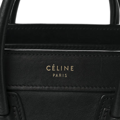 Celine Smooth Calfskin Nano Luggage Black 7 of 11