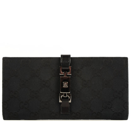 Gucci Monogram Continental Bardot Wallet Black 1 of 8