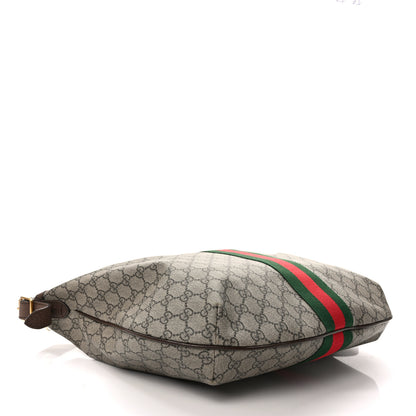 Gucci GG Supreme Monogram Web Ophidia Half Moon Hobo Brown 4 of 11