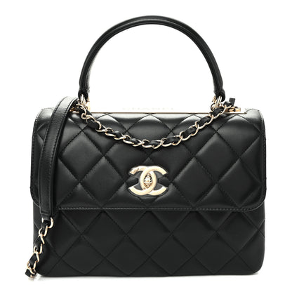 Chanel Lambskin Quilted Small Trendy CC Dual Handle Flap Bag Black 1 of 10