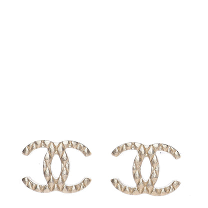 Chanel Quilted CC Earrings Gold 1 of 5