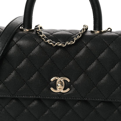 Chanel Caviar Quilted Mini Coco Handle Flap Black 8 of 14