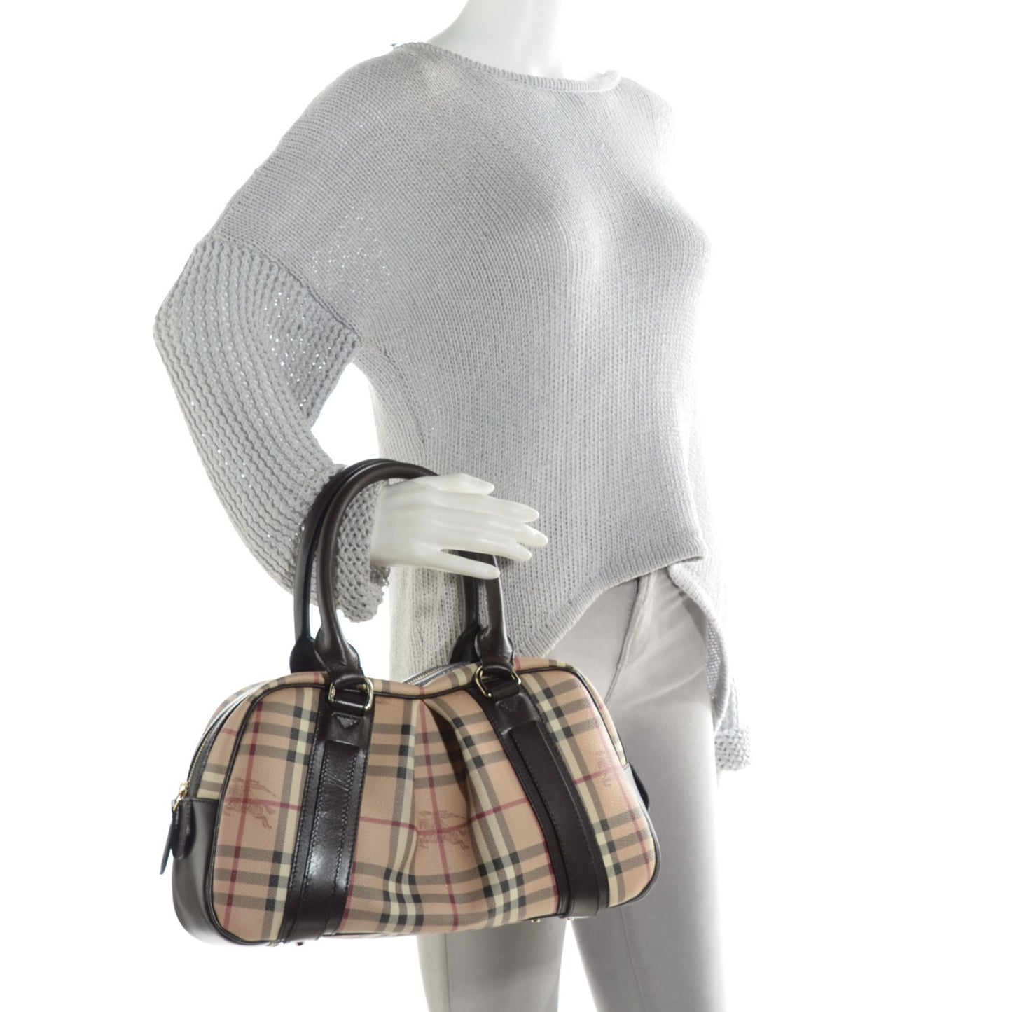 Haymarket Check Small Bowler Chocolate