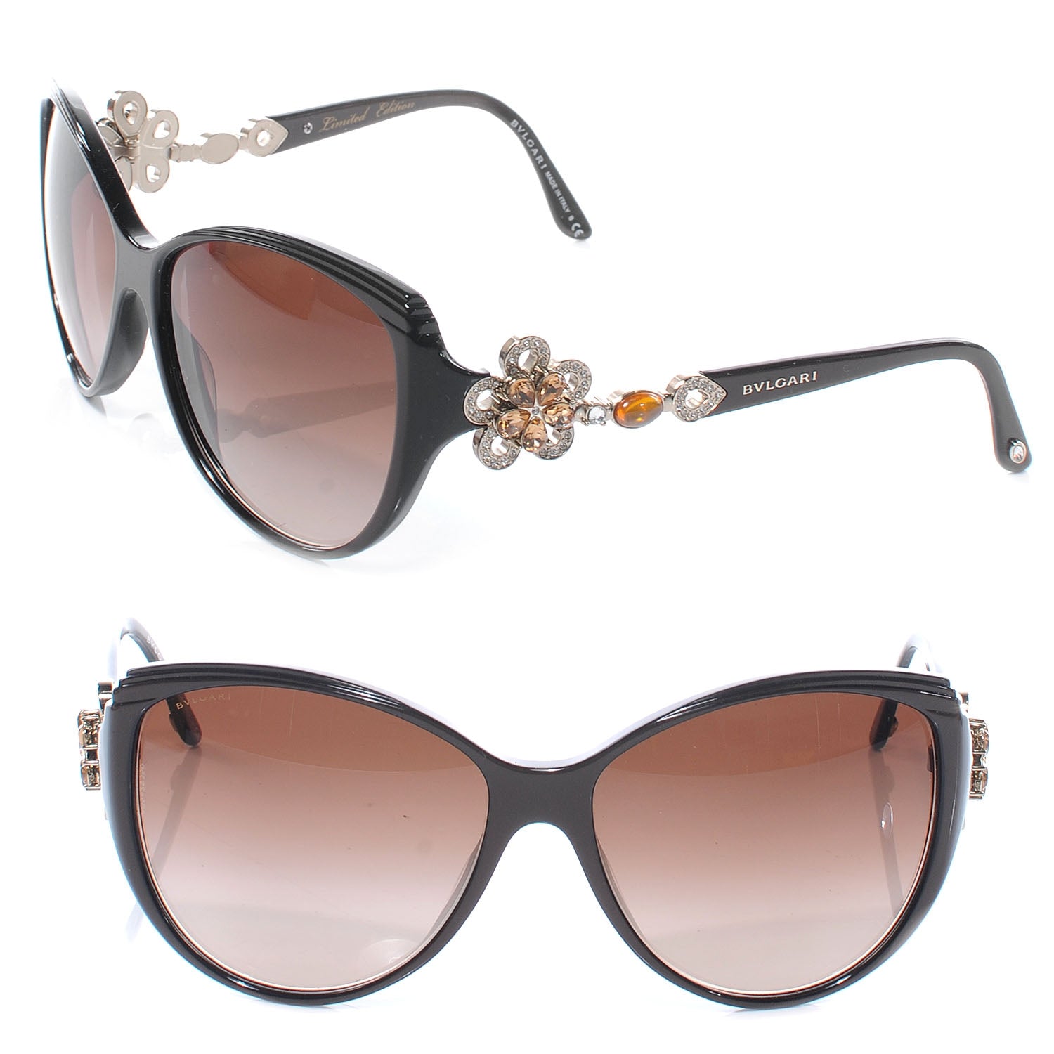 Bulgari BVLGARI Mediterranean Flower Sunglasses 8097-B Bronze 1 of 8