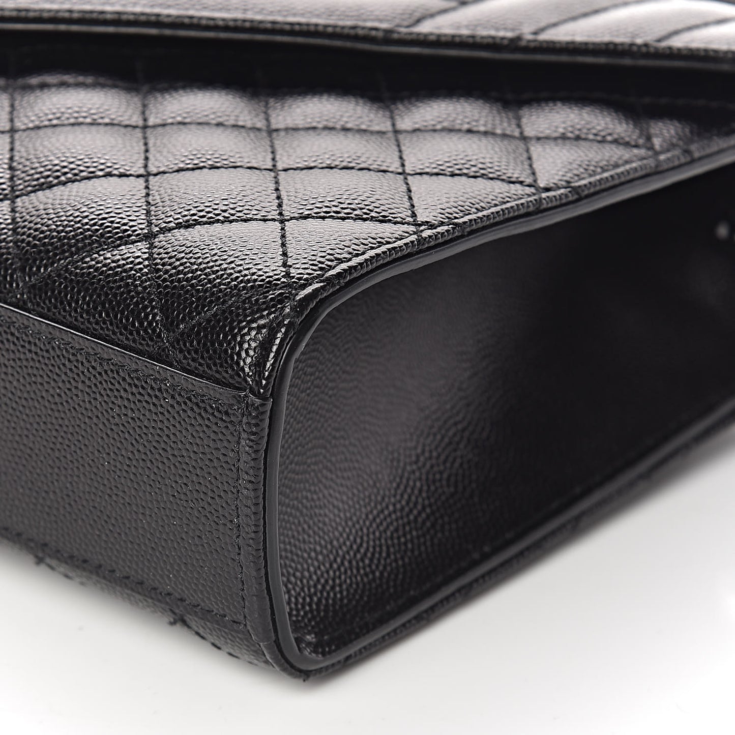 Grain De Poudre Textured Mixed Matelasse Triquilt Medium Monogram Satchel Black