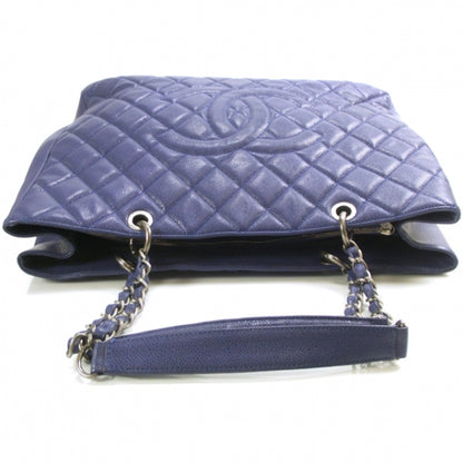 Chanel Caviar Grand Shopping Tote GST XL Blue 5 of 14