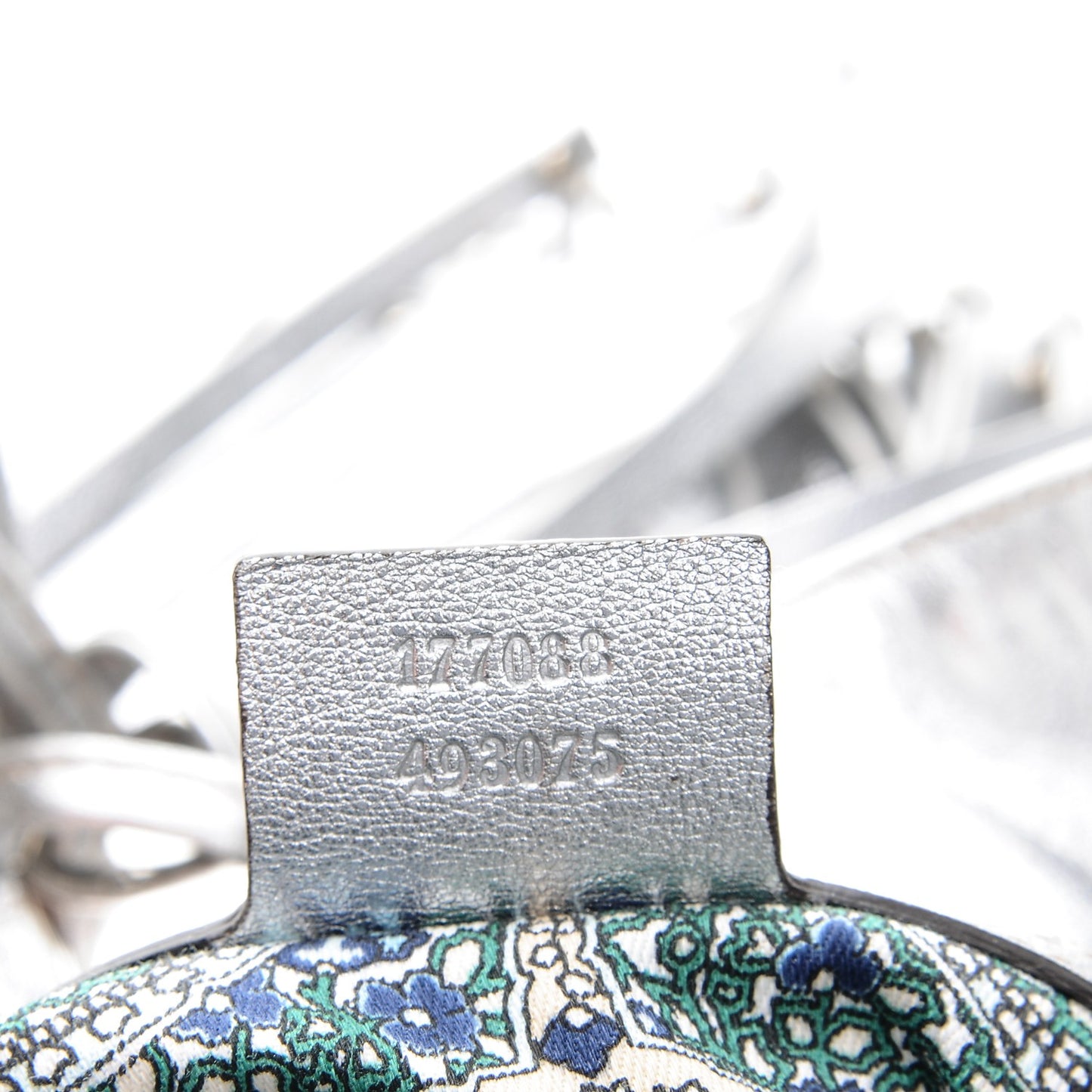 Metallic Calfskin Large Indy Top Handle Hobo Silver