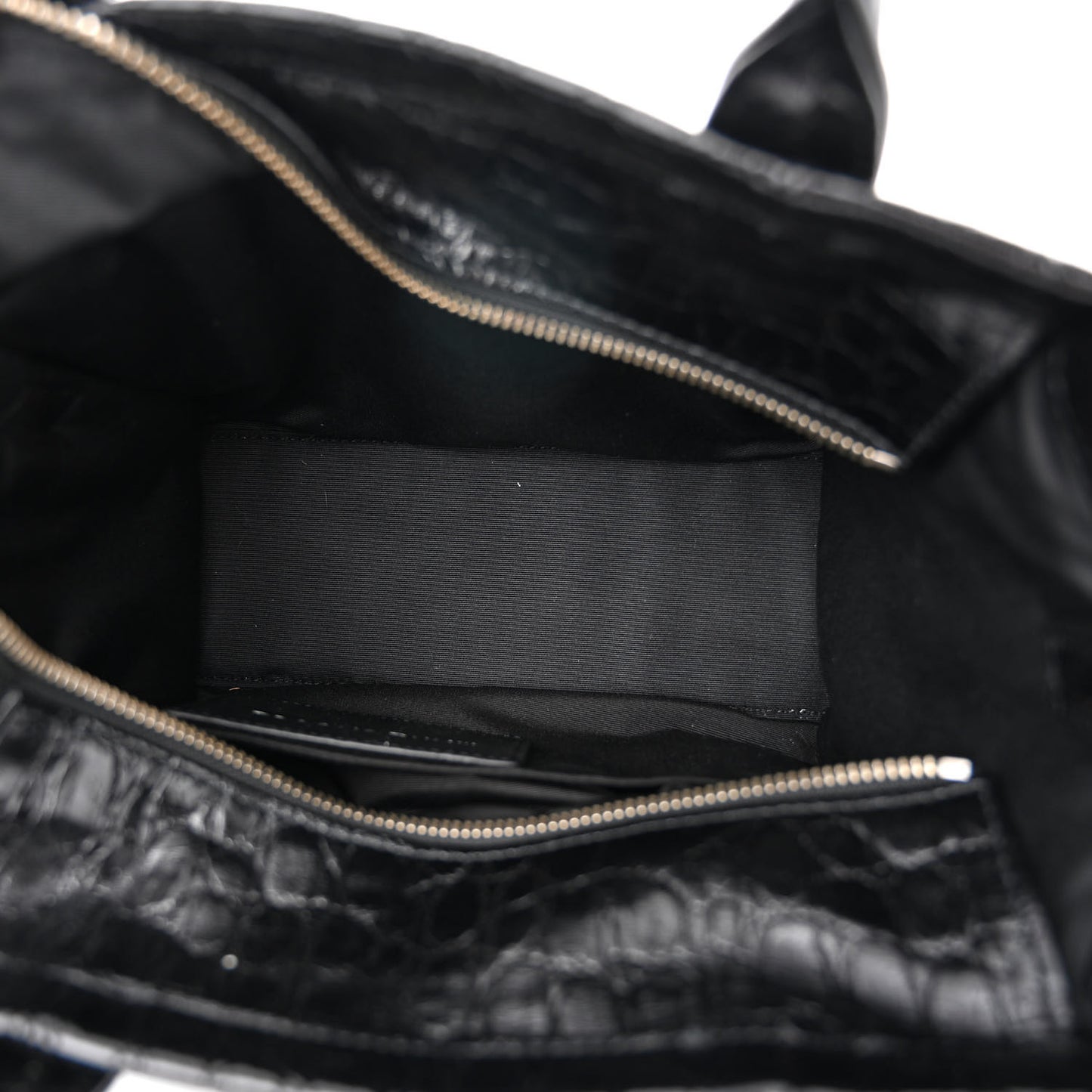 Croc Embossed Small The Tote Bag Black