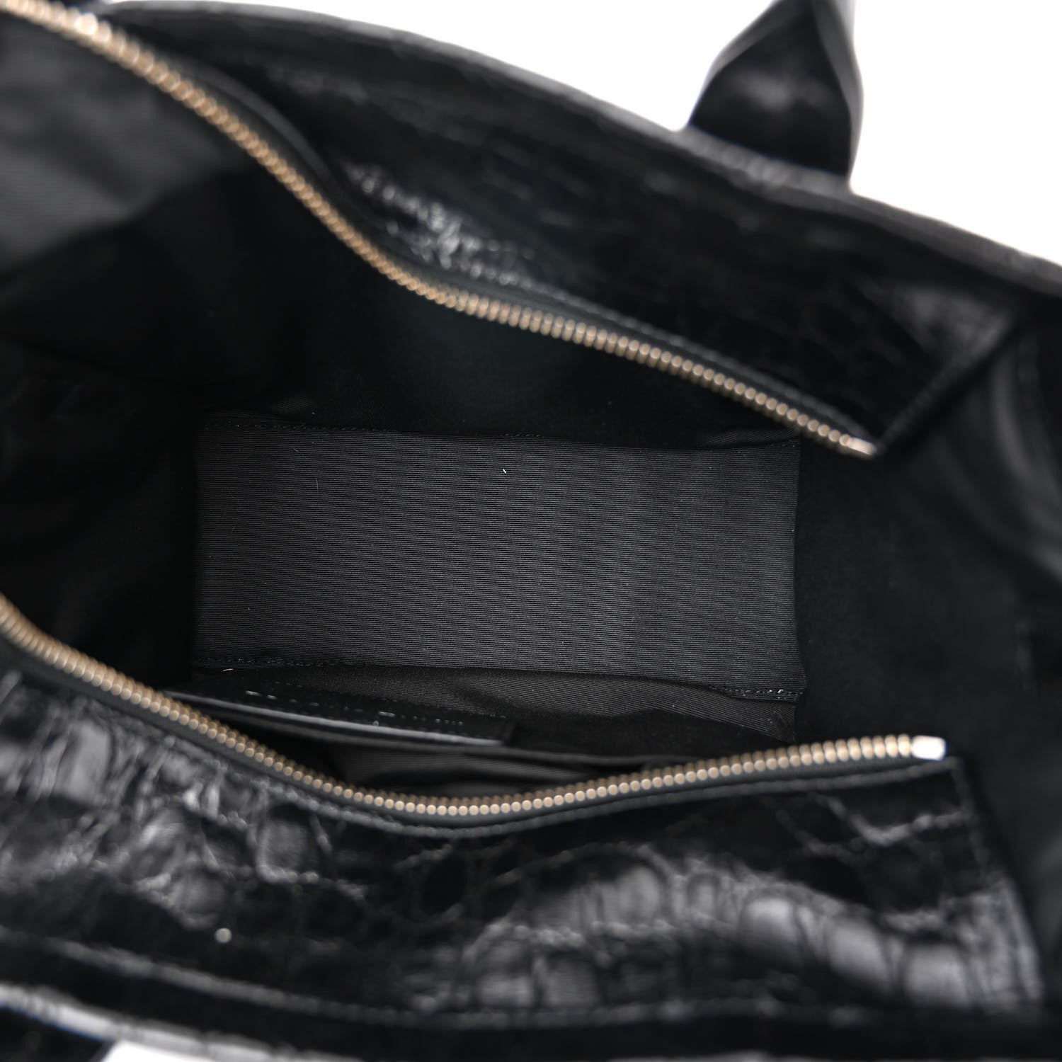 Marc Jacobs Croc Embossed Small The Tote Bag Black 5 of 10