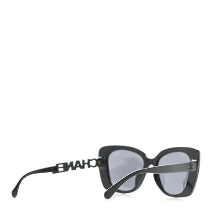 Chanel Acetate Strass Polarized Square Sunglasses 5422-B Black 4 of 8