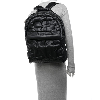 Chanel Nylon Embossed Doudoune Backpack Grey 2 of 16