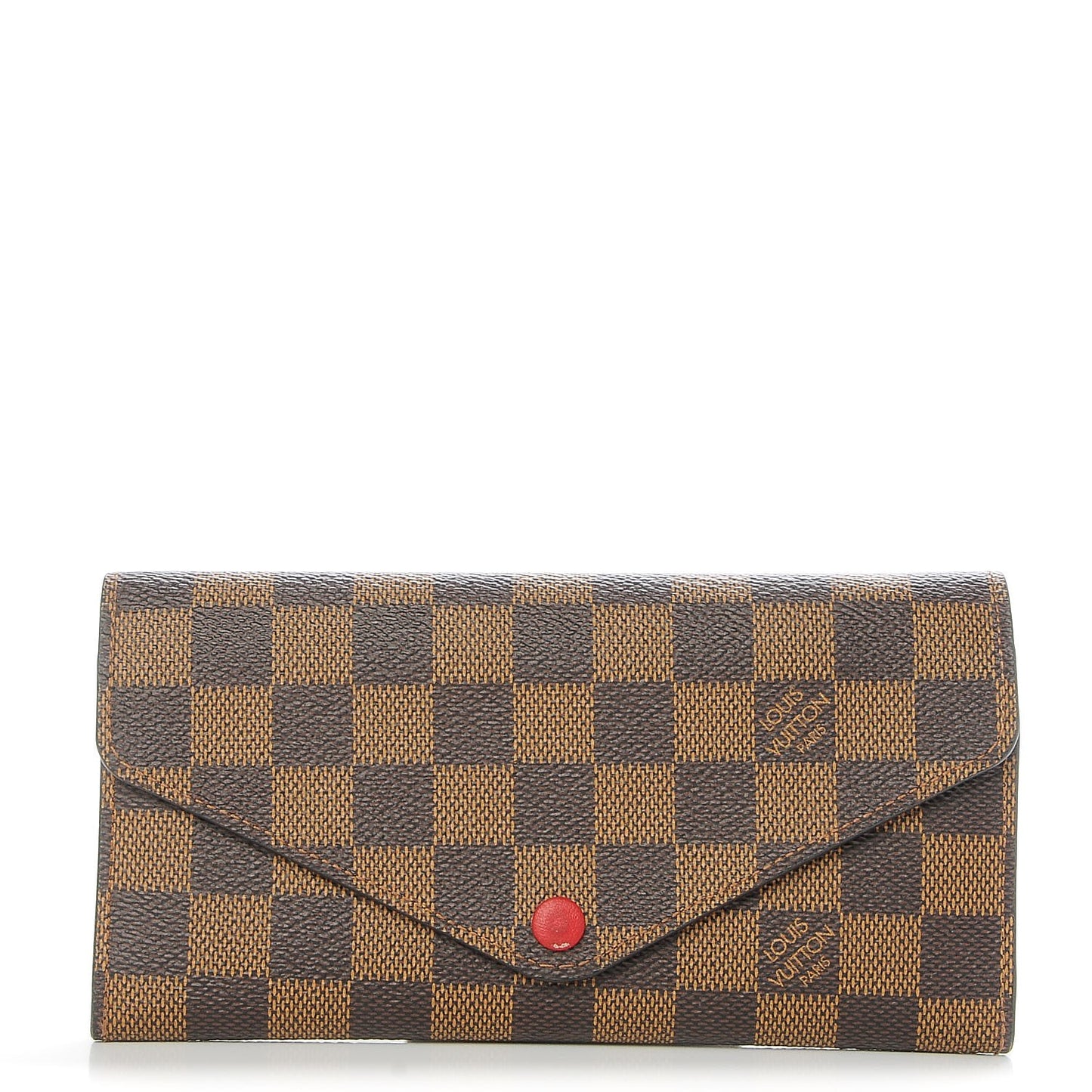 Damier Ebene Josephine Wallet Red