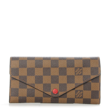 Louis Vuitton Damier Ebene Josephine Wallet Red 1 of 8