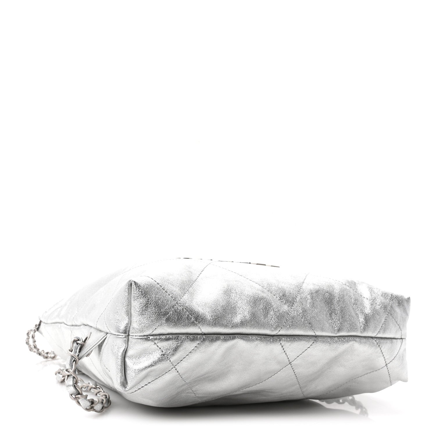 Chanel Metallic Calfskin Quilted Chanel 22 Backpack Silver 4 of 10