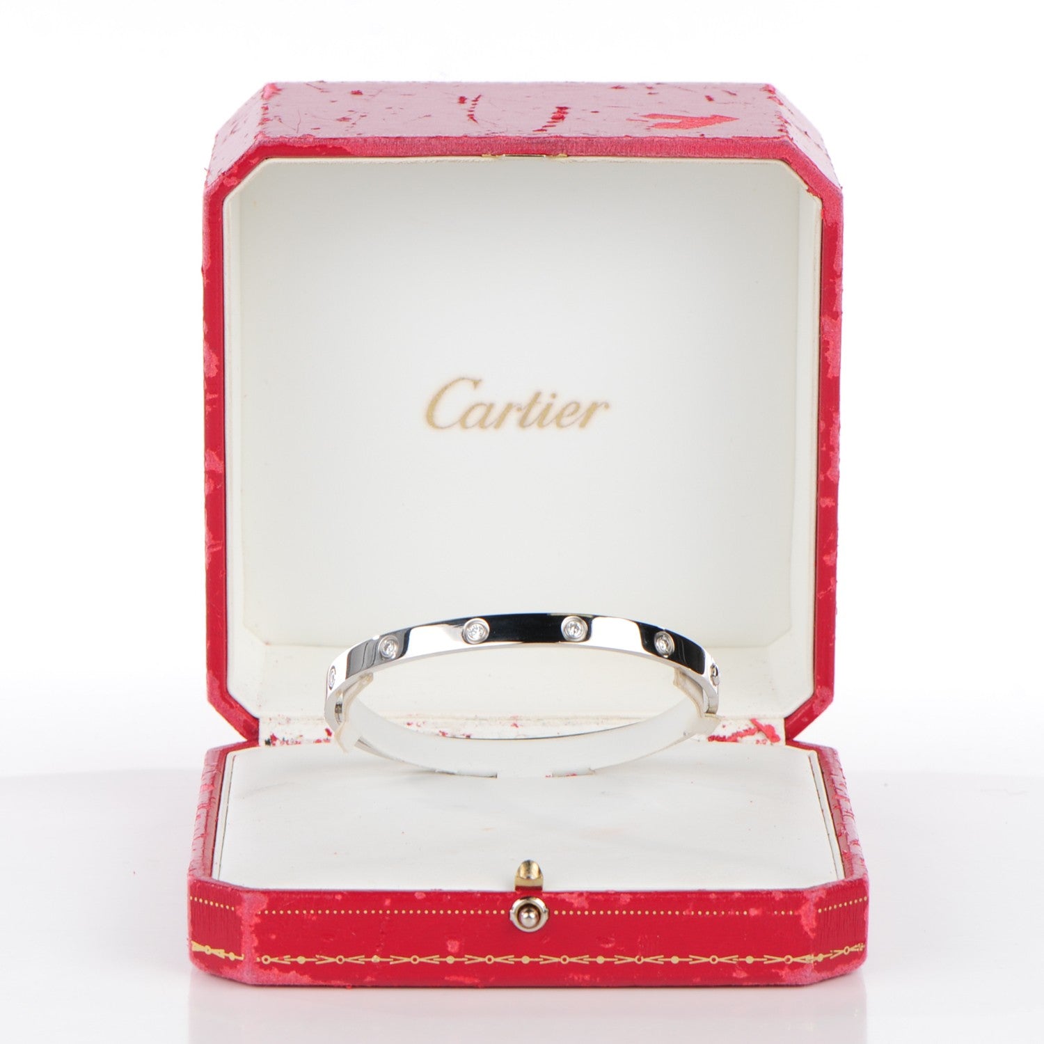 Cartier 18K White Gold 10 Diamond LOVE Bracelet 21 9 of 9