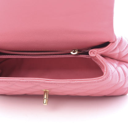 Chanel Caviar Lizard Embossed Quilted Mini Coco Handle Flap Pink 5 of 11
