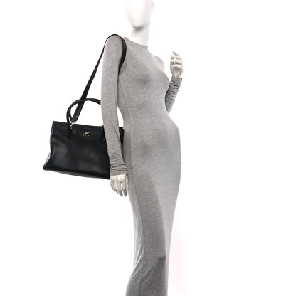 Chanel Calfskin Cerf Executive Shopper Tote Black 2 of 10