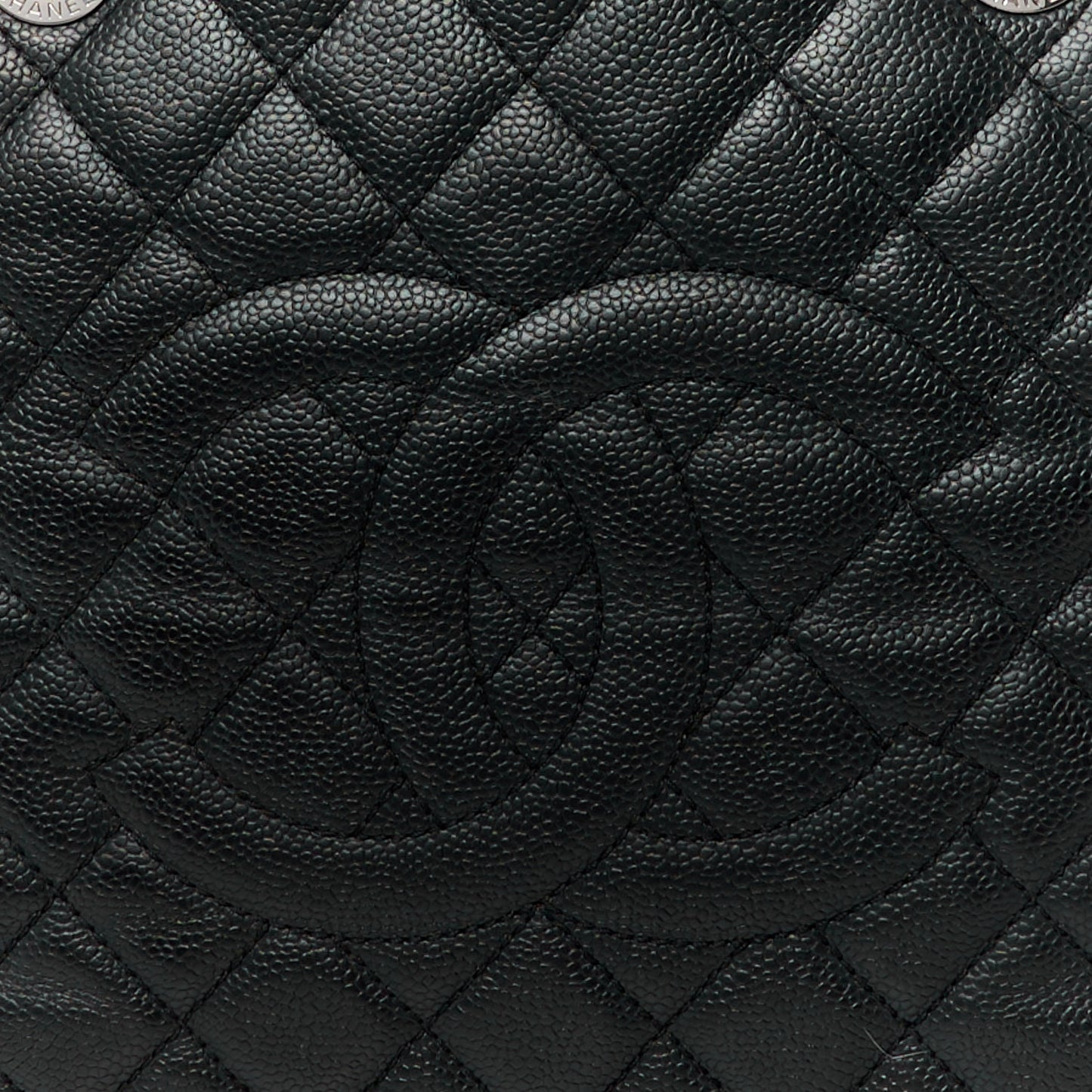Caviar Quilted Grand Shopping Tote GST Black