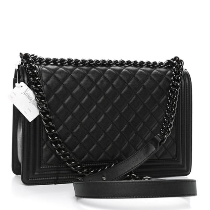 Chanel Caviar Quilted New Medium Boy Flap So Black 2 of 4