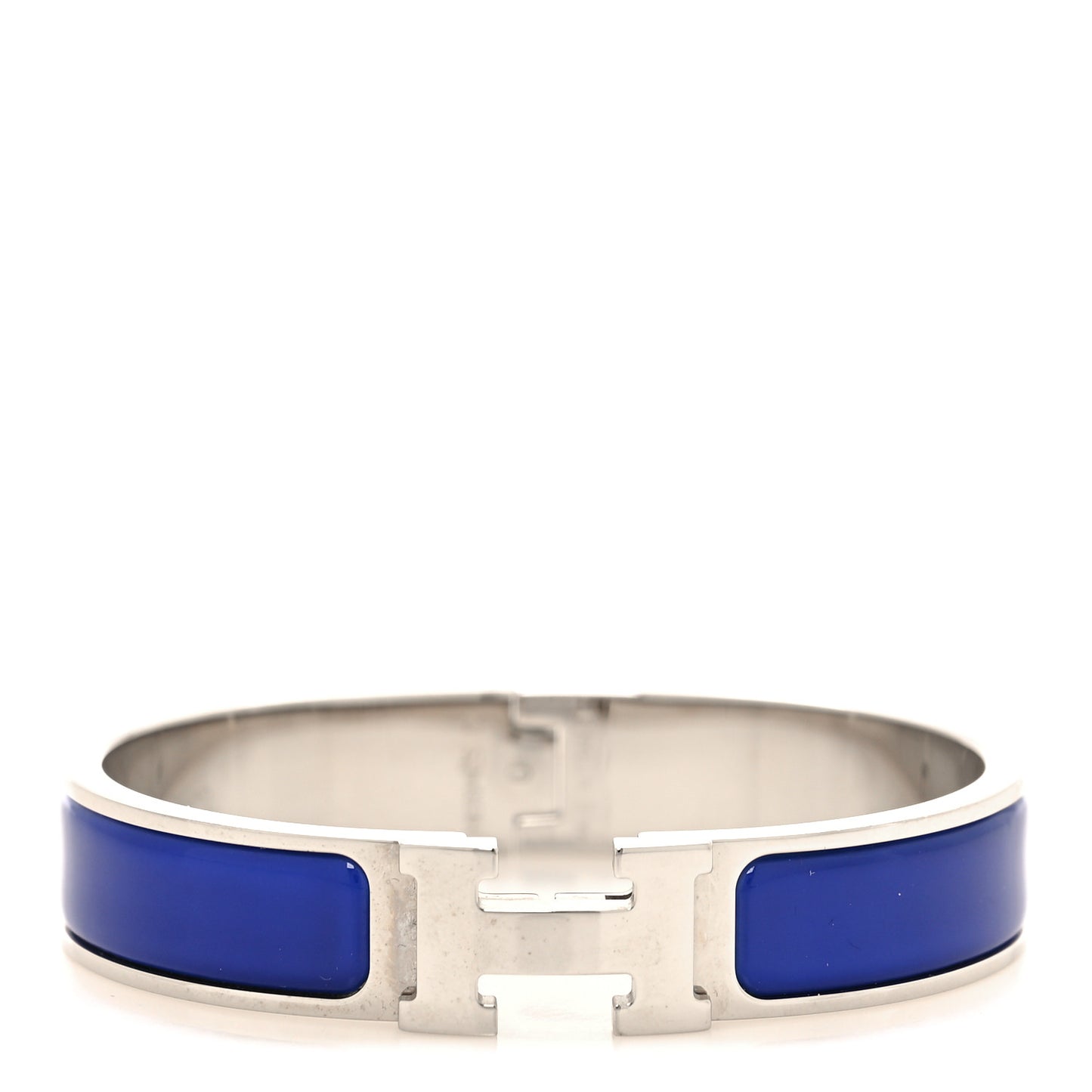 Narrow Enamel Clic Clac H Bracelet PM Bleu Electrique