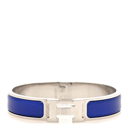 Hermes Narrow Enamel Clic Clac H Bracelet PM Bleu Electrique 1 of 4