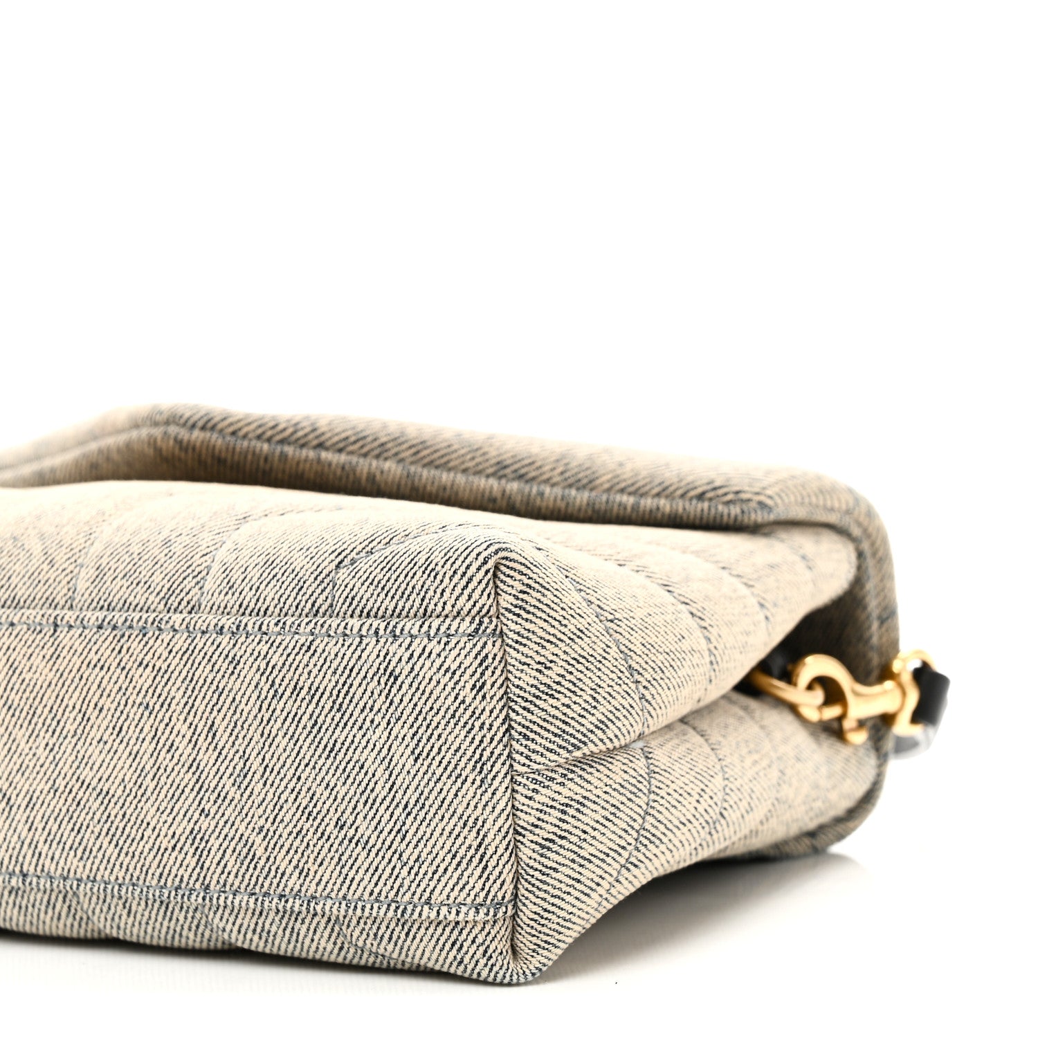 Saint Laurent Denim Y Quilted Monogram Toy Loulou Crossbody Bag Grey 10 of 10
