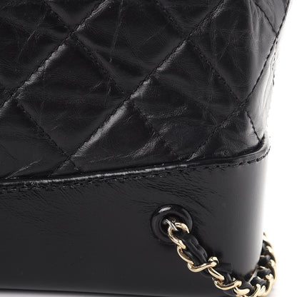 Chanel Aged Calfskin Quilted Gabrielle Backpack Black 12 of 14