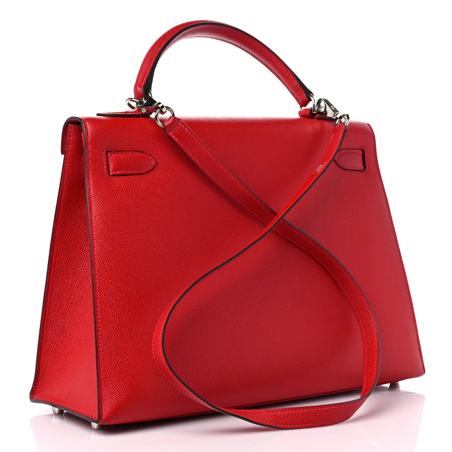 Hermes Epsom Kelly Sellier 32 Rouge Casaque 3 of 15