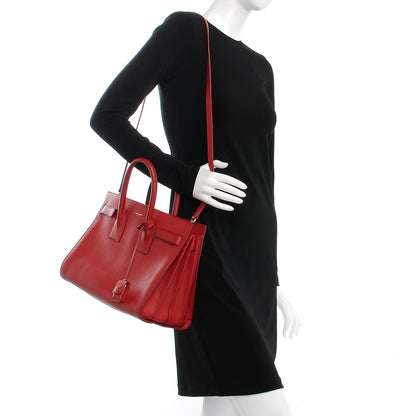 Saint Laurent Calfskin Small Sac De Jour Rouge Orient 2 of 9