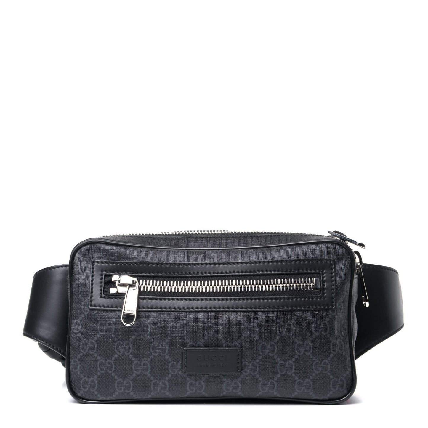 Soft GG Supreme Monogram Web Belt Bag Black Grey