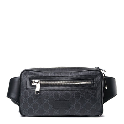 Gucci Soft GG Supreme Monogram Web Belt Bag Black Grey 1 of 5