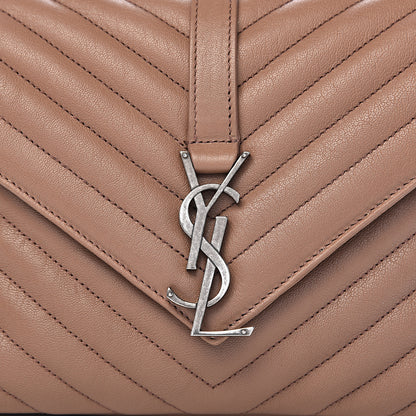 Saint Laurent Sheepskin Matelasse Chevron Monogram Medium College Bag Fard 10 of 10