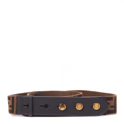 Fendi Ribbon Vitello Century FF 1974 Flat Studded Strap You Fango Marrone Ebano 1 of 3