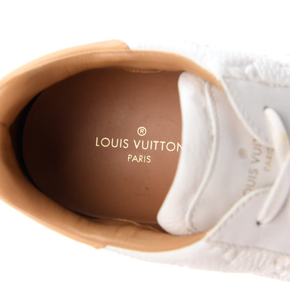 Louis Vuitton Grained Calfskin Embossed Monogram Mens Beverly Hills Sneakers 10.5 White 7 of 8
