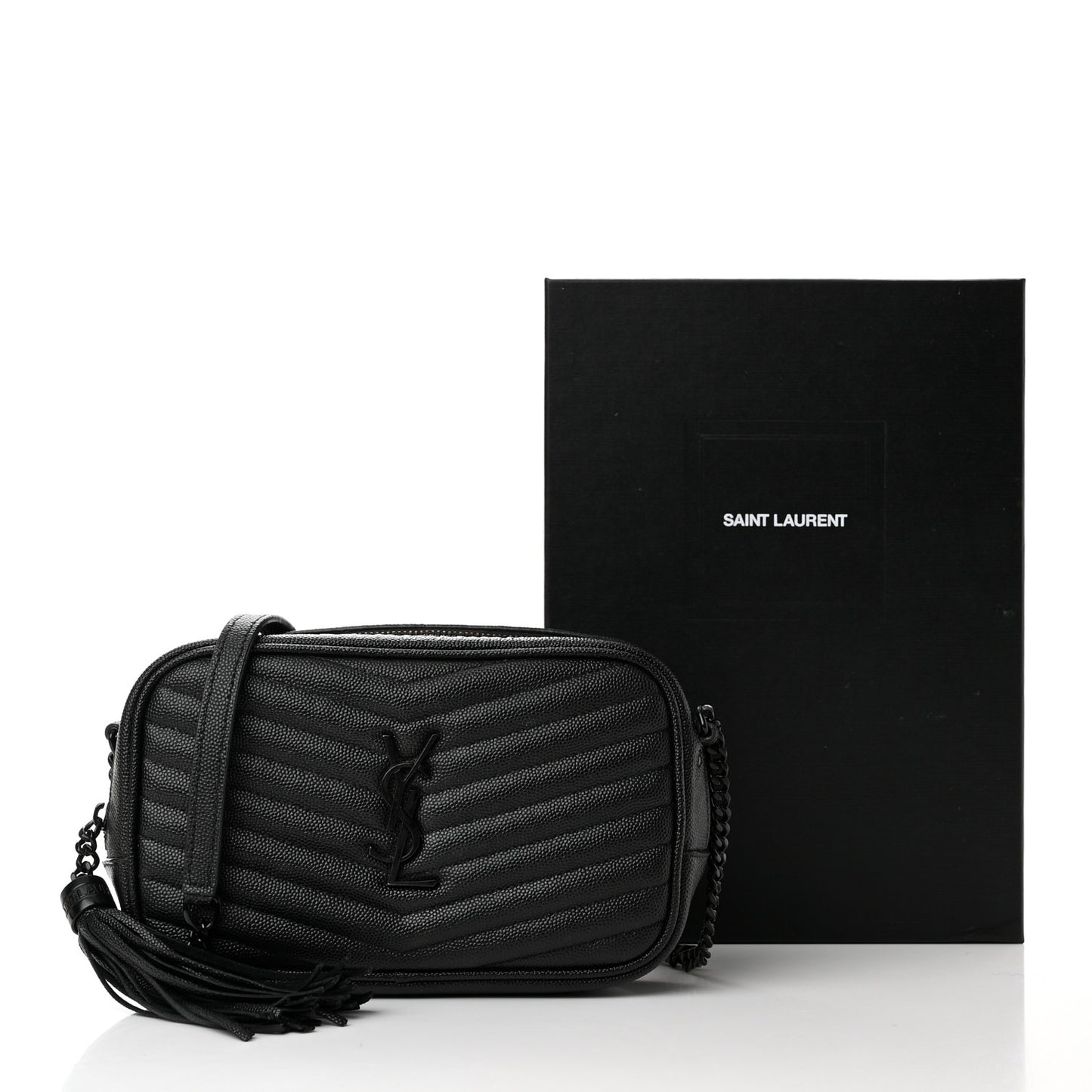 Grain De Poudre Matelasse Monochrome Monogram Mini Lou Camera Bag Black