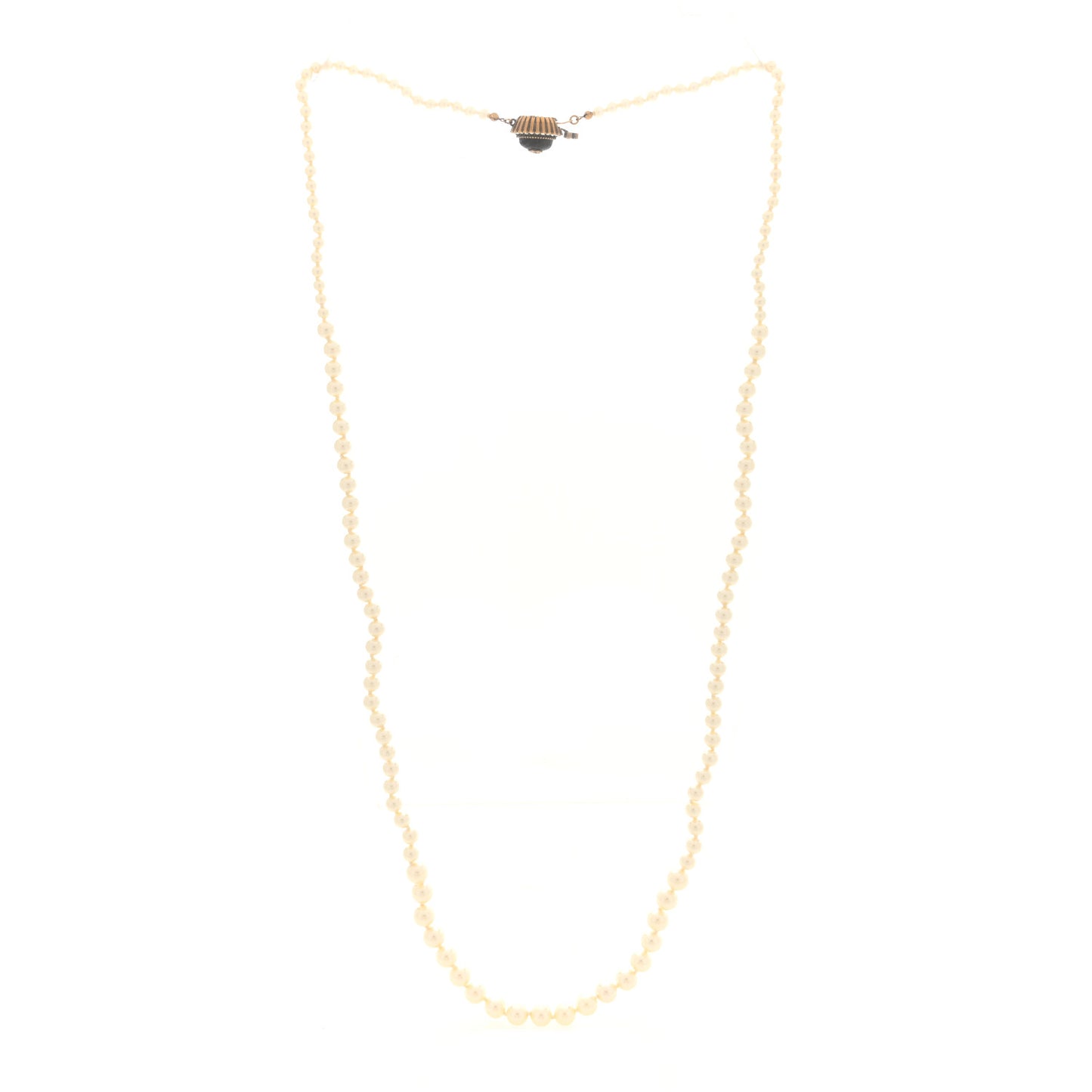Pearl Interlocking GG Graduated Long Necklace