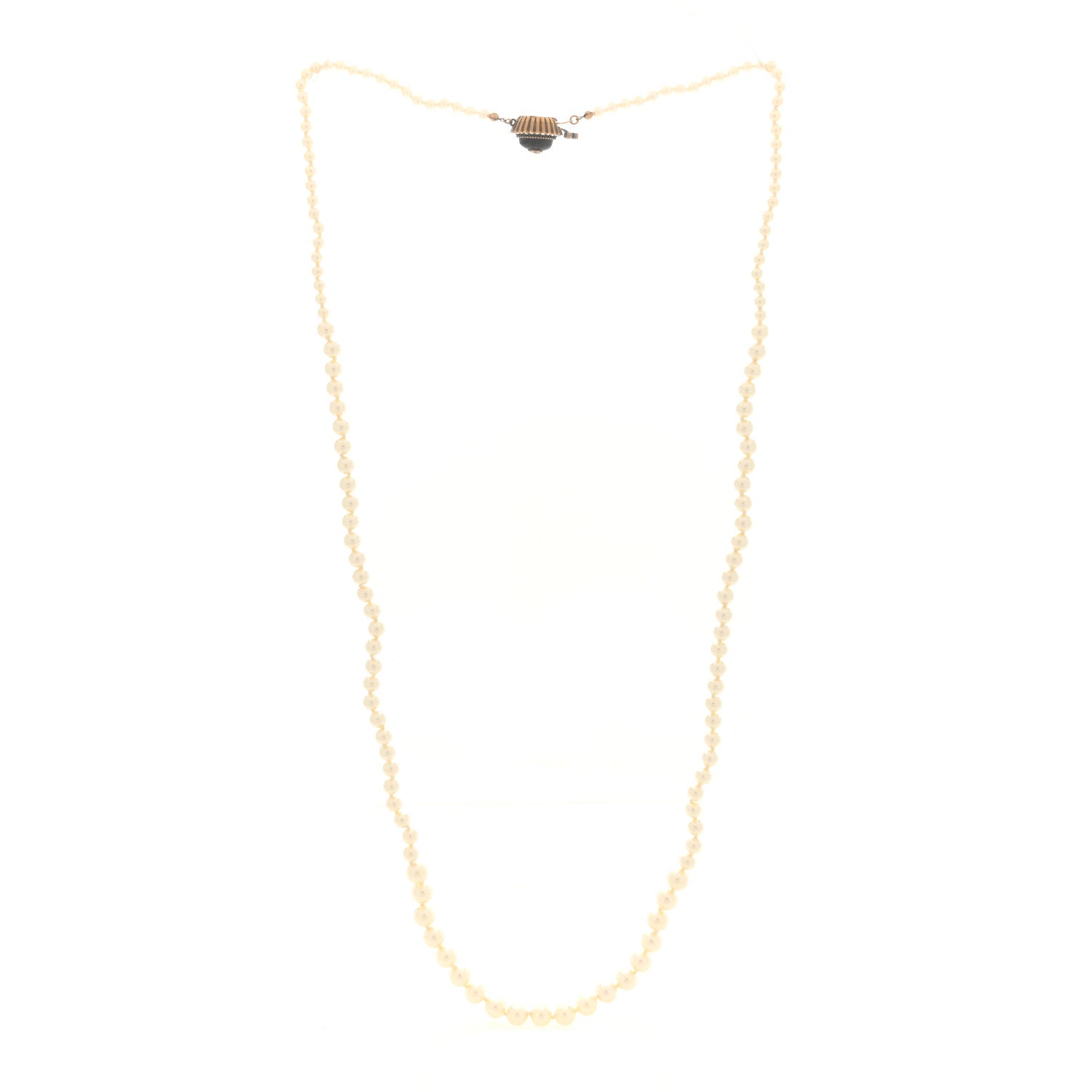 Gucci Pearl Interlocking GG Graduated Long Necklace 3 of 5