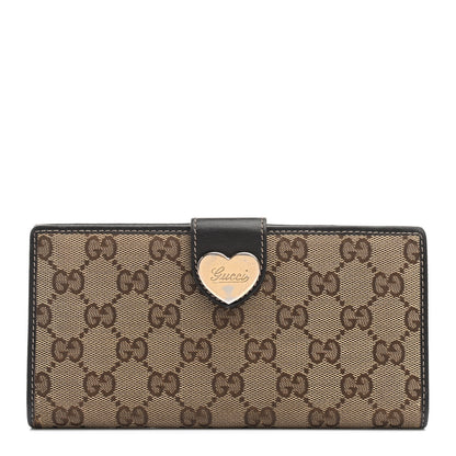 Gucci Monogram Heart Continental Wallet Dark Brown 1 of 14
