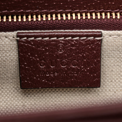 Gucci Monogram Textured Dollar Calfskin Horsebit 1955 Shoulder Bag Sahara Rubino Chardonnay 5 of 9