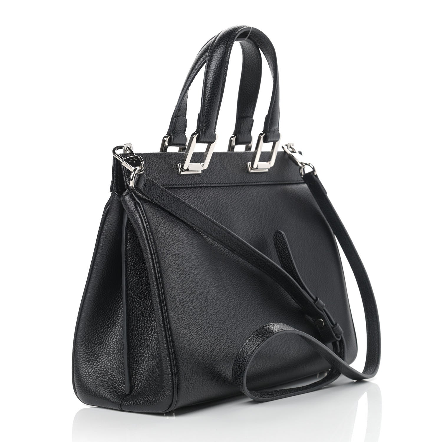 Gucci Grainy Calfskin Small Zumi Top Handle Bag Black 4 of 13