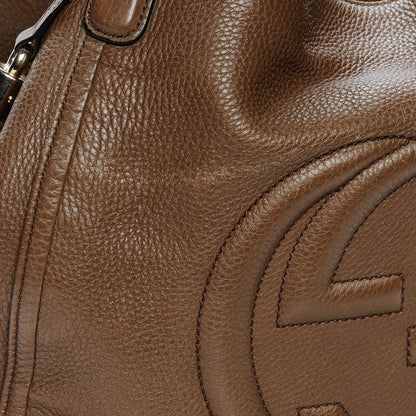 Gucci Pebbled Calfskin Medium Soho Shoulder Bag Brown 8 of 12