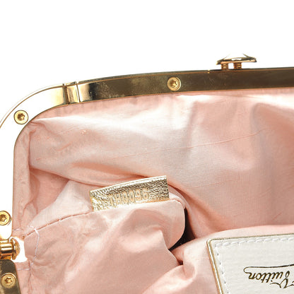 Louis Vuitton Satin Monogram Multicolor Aumoniere Clutch White 9 of 11