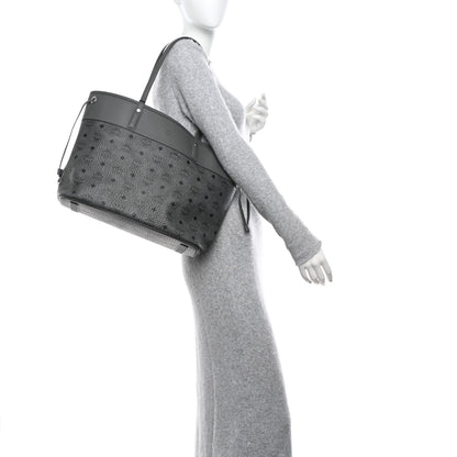 MCM Visetos Medium Aren Shopper Tote Grey 2 of 10