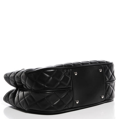 Chanel Lambskin Quilted Pagode Piping Tote Black 4 of 8