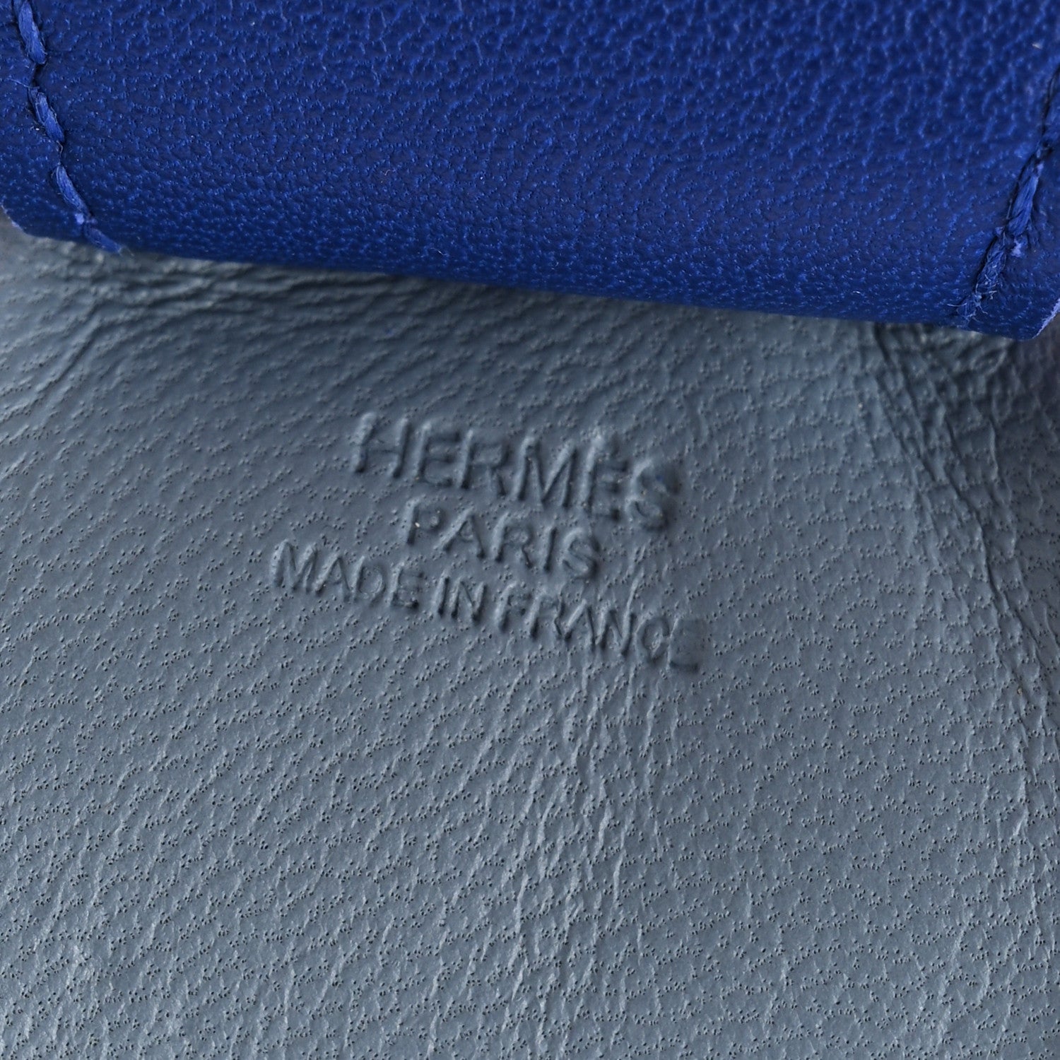 Hermes Milo Lambskin Grigri Rodeo Horse Bag Charm MM Bleu Lin Bleu Electrique Noir 3 of 4