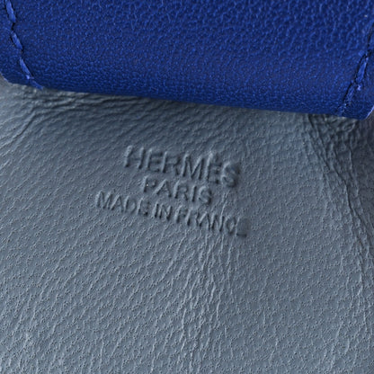 Hermes Milo Lambskin Grigri Rodeo Horse Bag Charm MM Bleu Lin Bleu Electrique Noir 3 of 4